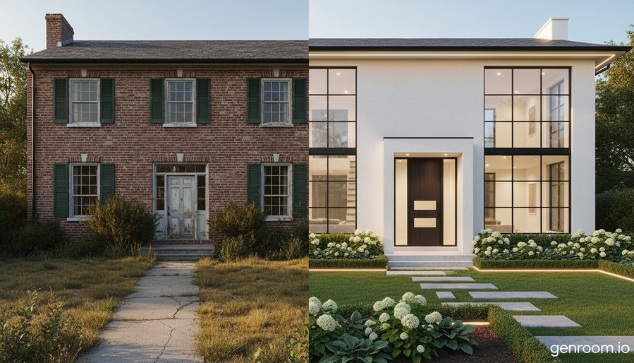Pintura de fachadas em Jundiaí: fachada residencial renovada